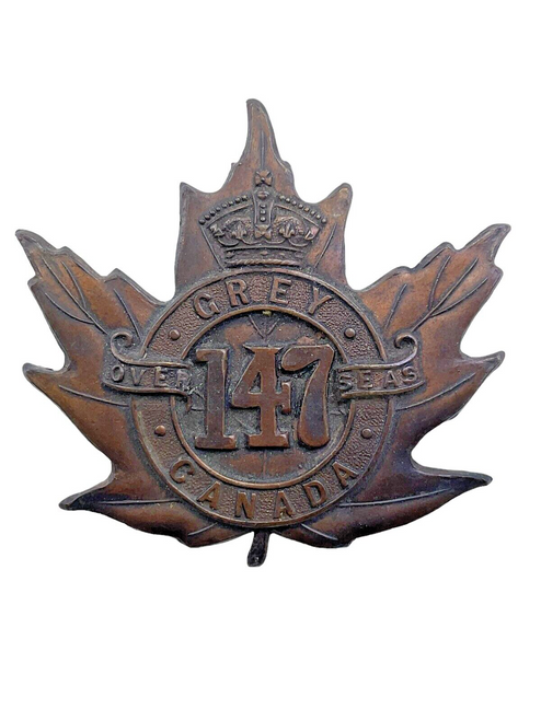 WW1 Canadian CEF 147th Battalion Cap Badge