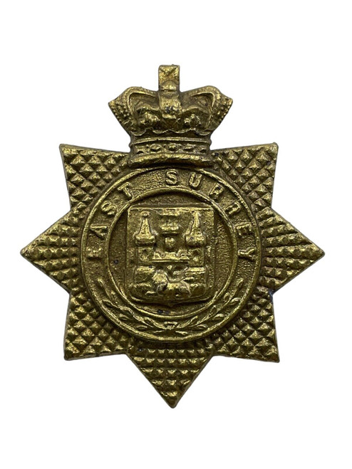 British Victorian East Surrey Regiment Cap Badge