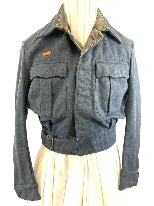 WW2 Canadian RCAF Air Force Battle Dress Jacket 1943 Dated Named Missing Boards