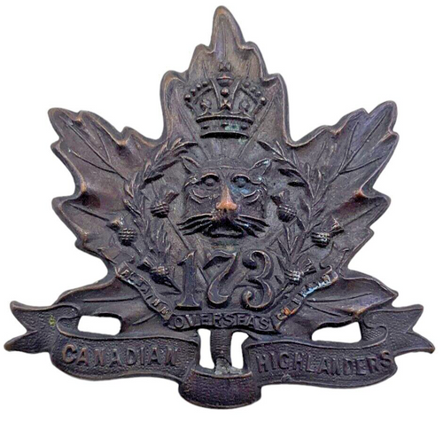 WW1 Canadian CEF 173rd Battalion Cap Badge