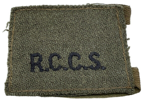 WW2 Canadian RCCS Royal Canadian Corps of Signals Battle Dress Slip On Insignia