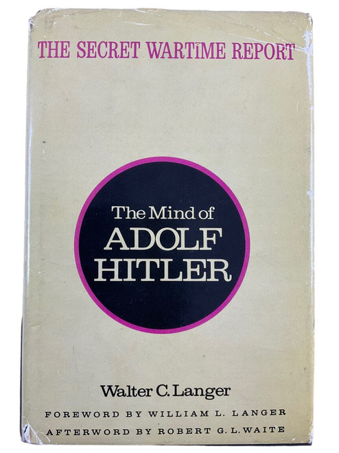 WW2 German The Mind of Adolf Hitler Walter C Langer Hardcover Reference Book