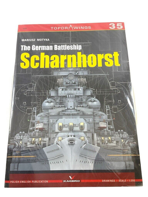 WW2 German Kriegsmarine Battleship Scharnhorst Topdrawings 35 SC Reference Book