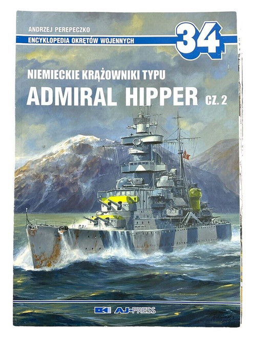 WW2 German Kriegsmarine Admiral Hipper Vol 2 #34 POLISH TEXT SC Reference Book