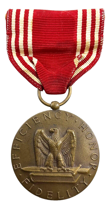 WW2 US Good Conduct Medal & Ribbon Named John M. Hanson