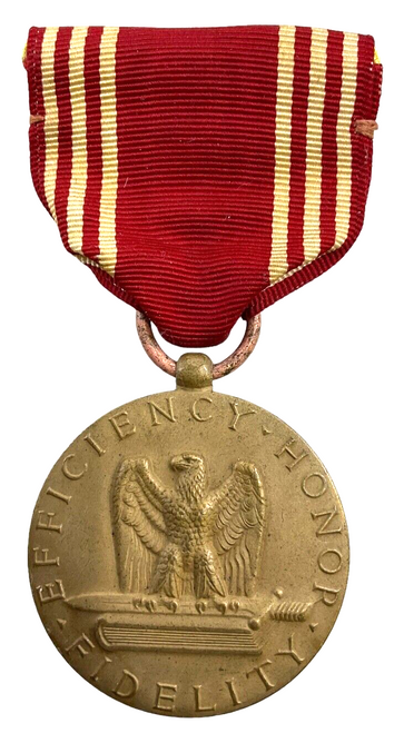 WW2 US Good Conduct Medal & Ribbon Named Thomas J. Houde