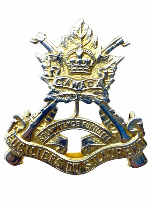 WW2 Canadian Fusiliers Du St Laurent Cap Badge