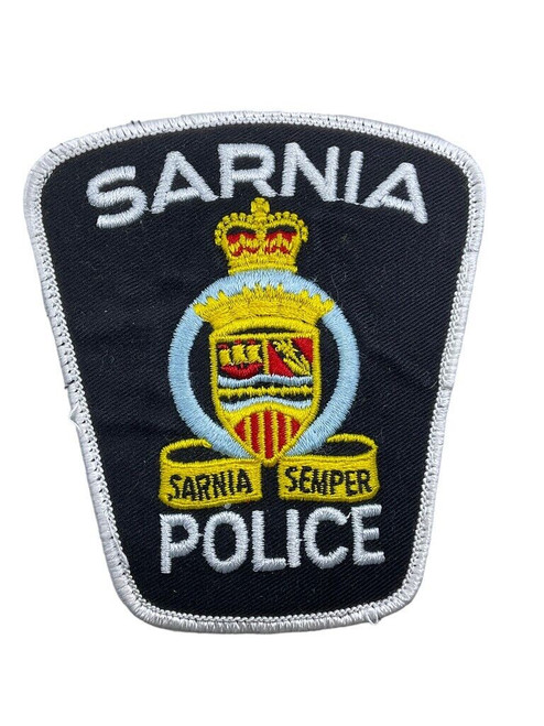 Canadian Sarnia Ontario White Border Police Patch