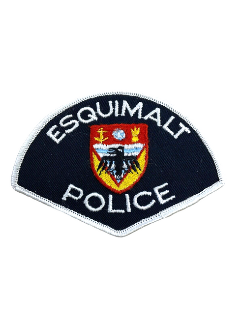 Canadian Esquimalt British Columbia White Edge Police Patch