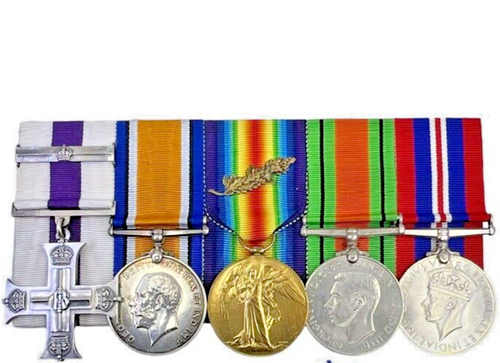 WW1 British BEF MC and Bar MID Medal Group Capt VG Gundy 14th Btn Welch Regiment
