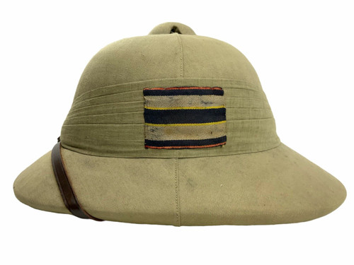 WW2 British Canadian Tropical Pith Helmet With Division Patch
