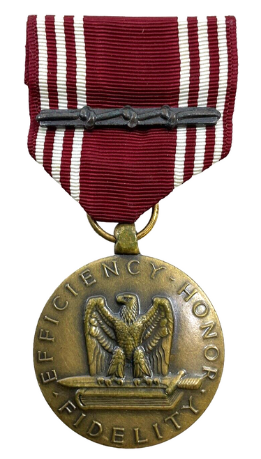 WW2 US Good Conduct Medal & Ribbon Named Frank J. Lewis