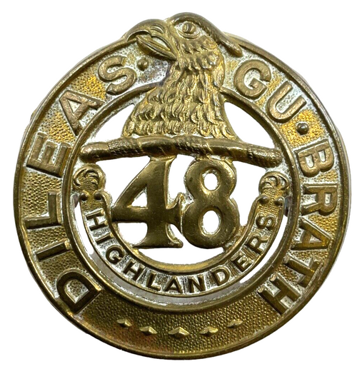 WW2 Canadian 48th Highlanders Glengarry Cap Badge 2