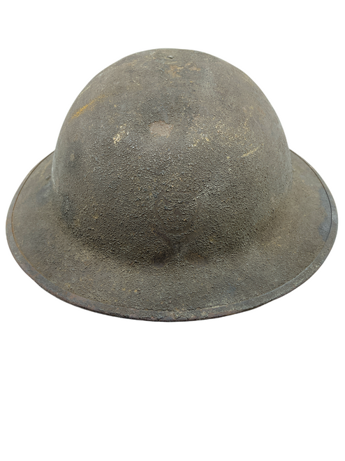 WW1 US AEF Skull and Crossbones Painted Brodie Camouflage Helmet