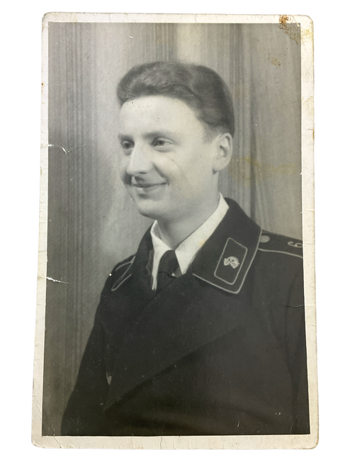 WW2 German Panzer Crew Portrait Photograph Postcard