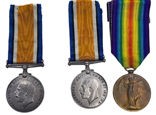 WW1 Canadian CEF 14th 4th Battalion Casualty Medal Group Pair Brothers Corin