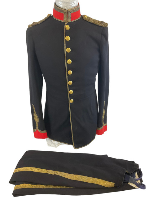 British Derbyshire Yeomanry Officers Uniform Jacket with Trousers Named