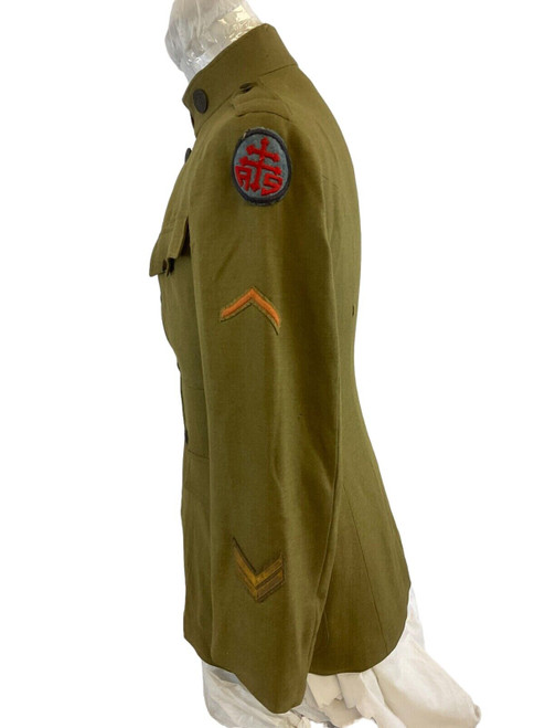 WW1 US AEF Advanced Sector Sergeant Medical Corps Collar Uniform Tunic