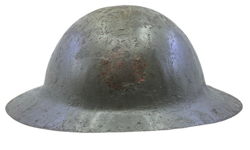 WW1 Canadian Engineers CE 3rd Division Raw Edge Brodie Helmet