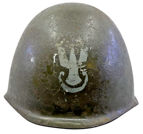 Poland Polish Army WZ67 Steel Lid with Liner and Chin Strap