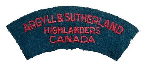 Canadian Argyll & Sutherland Highlanders Shoulder Title Insignia