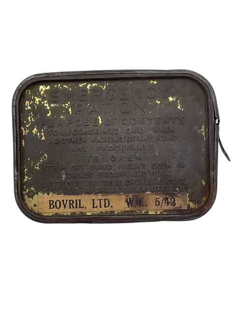 WW2 British Army Emergency Ration Tin with Contents Bovril 1942