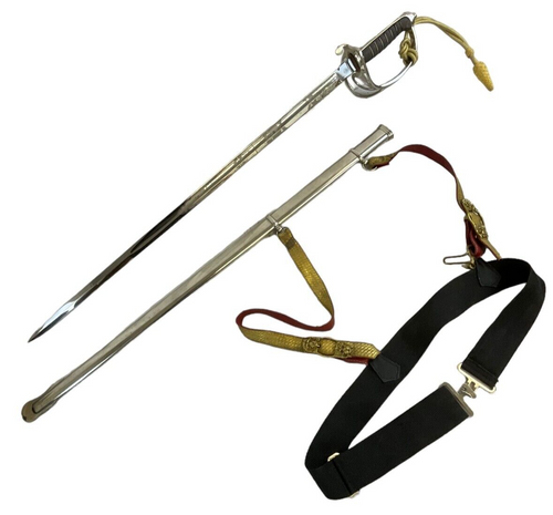 Canadian 1827 Pattern RCHA Horse Artillery Officers Sword with Scabbard & Slings