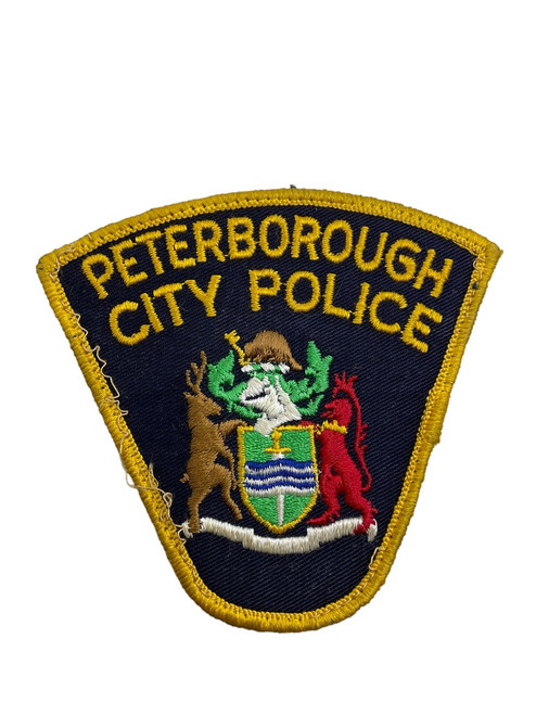 Canadian Peterborough Ontario City Police Yellow Border Patch