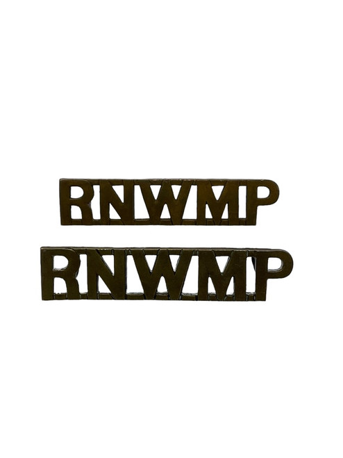 Royal North West Mounted Police RNWMP Shoulder Titles Insignia Pair