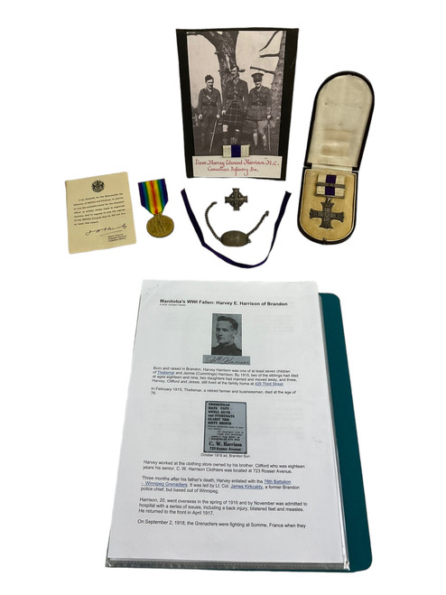 WW1 Canadian CEF 78th Battalion Military Cross and Bar KIA Memorial Cross Medal Group