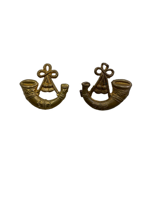 British Oxfordshire Light Infantry Collars Insignia Pair