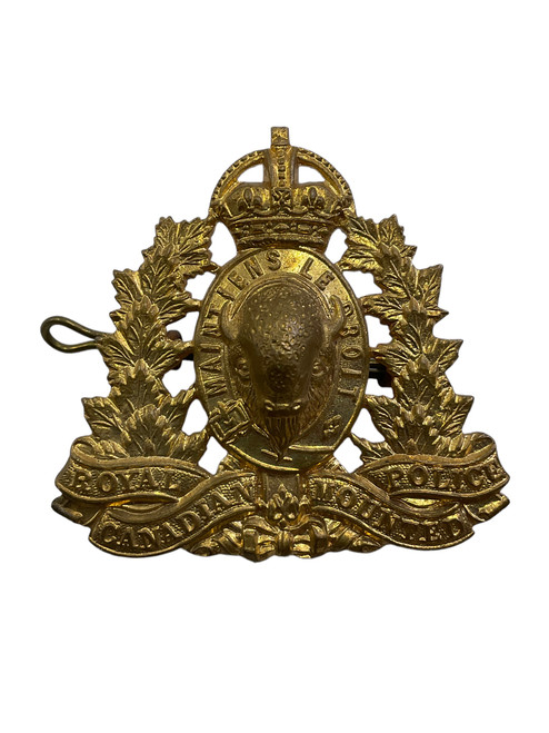 WW2 Royal Canadian Mounted Police Cap Badge