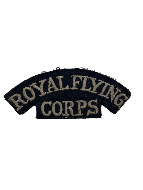 WW1 British Royal Flying Corps RFC Shoulder Title Insignia Single