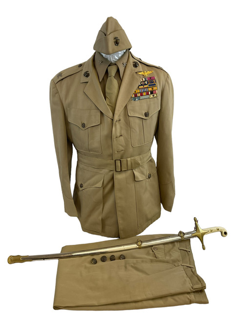 WW2 US USMC Marine Corp 8 Victory Ace Donald Yost Uniform and Sword