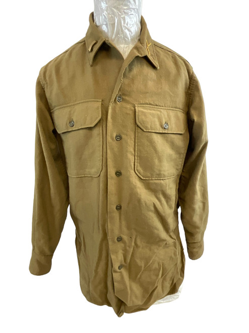 WW2 US Army Infantry Officers Wool Shirt with Gas Flap