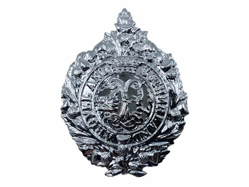 British ASH Argyll Sutherland Highlanders Staybrite Cap Badge