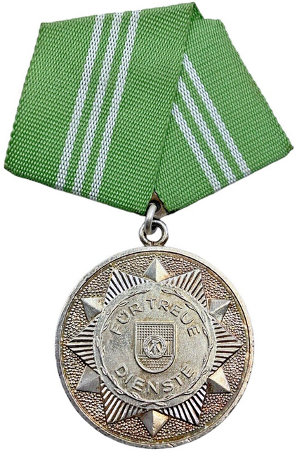 East German Silver Long Service Medal Full Size