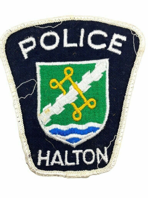 Canadian Halton Ontario White Border Police Patch