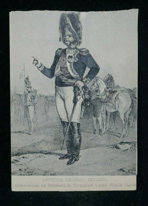 Napoleonic Era French Colonel Officer Postcard