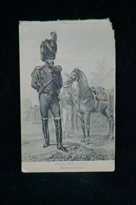 Napoleonic Era French Artillery Officer Postcard