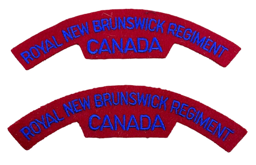 Canadian Royal New Brunswick Regiment Shoulder Title Insignia Pair