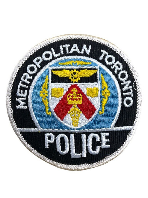 Canadian Metropolitan Toronto Ontario Police Patch White Border