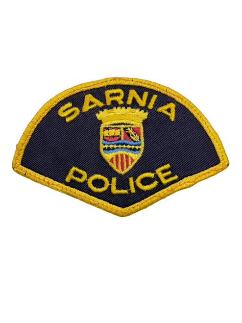 Canadian Sarnia Ontario Yellow Border Police Patch