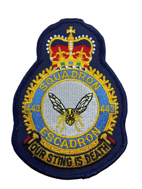 Canadian Forces RCAF 443 Squadron Heraldic Colour Crest Patch