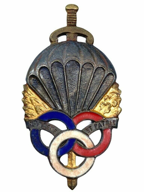 French France Military Parachute Trainee Airborne Badge Insignia