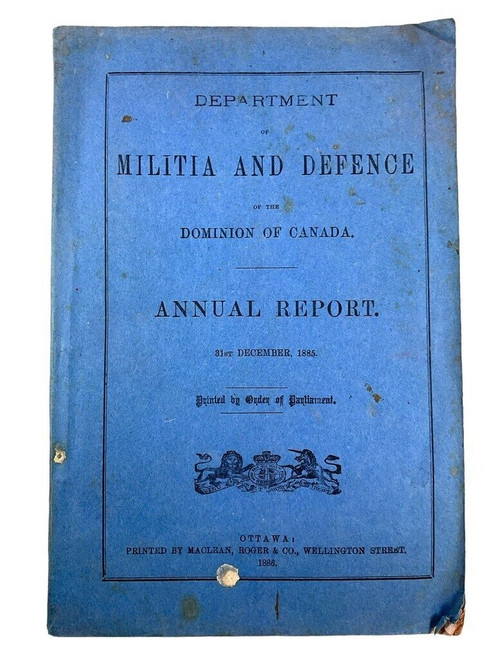 Canadian Militia General Orders 1885 Soft Cover Reference Book