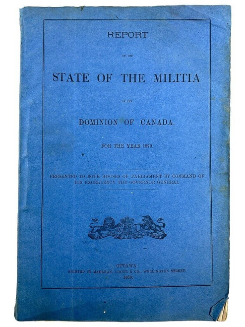 Canadian Militia General Orders 1879 Soft Cover Reference Book