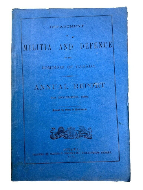 Canadian Militia General Orders 1886 Soft Cover Reference Book