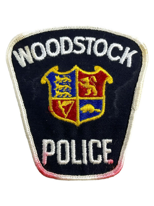 Canadian Woodstock Ontario White Border Police Patch