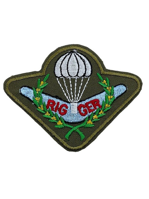 Australian Airborne Rigger OD Green Qualification Wings Patch